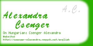 alexandra csenger business card